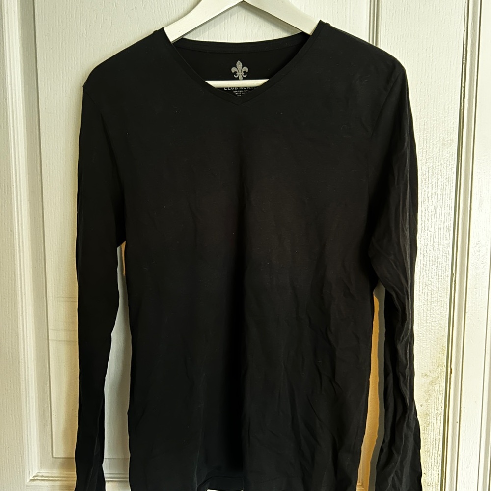 Club Monaco Black Long Sleeve Shirt - Small